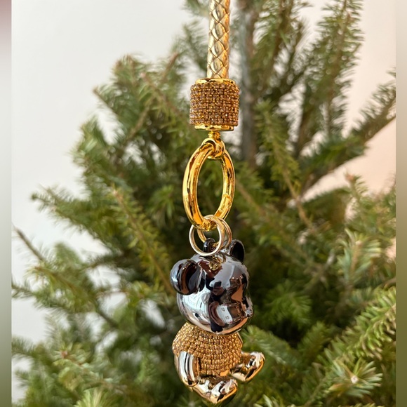 Gold Rhinestone Bear Keychain - Picture 3 of 9